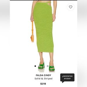 Solid and Striped Skirt (M) and Top (s)